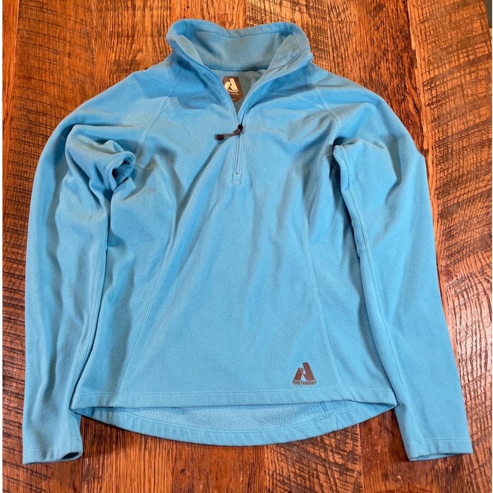 Eddie Bauer First‎ Accent Fleece Pullover Blue Athletic Quarter Zip Women's XS